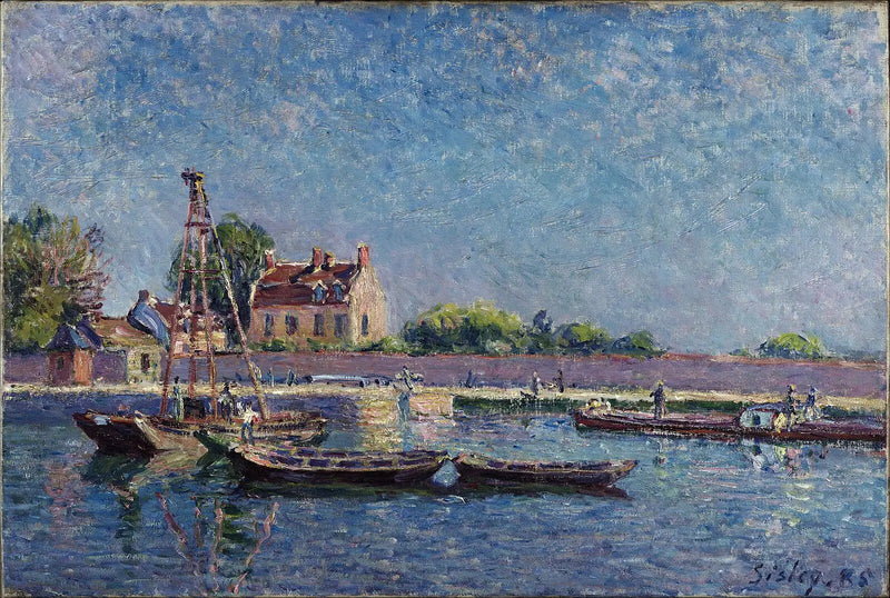 A eclusa de Saint-Mammès - Alfred Sisley