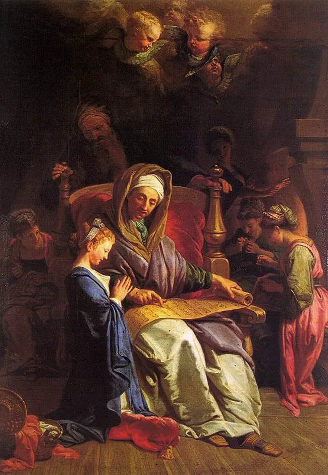 A educação da Virgem - Jean-Baptiste Jouvenet