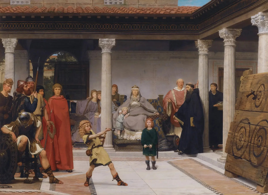 A educação das crianças de Clóvis - Lawrence Alma-Tadema