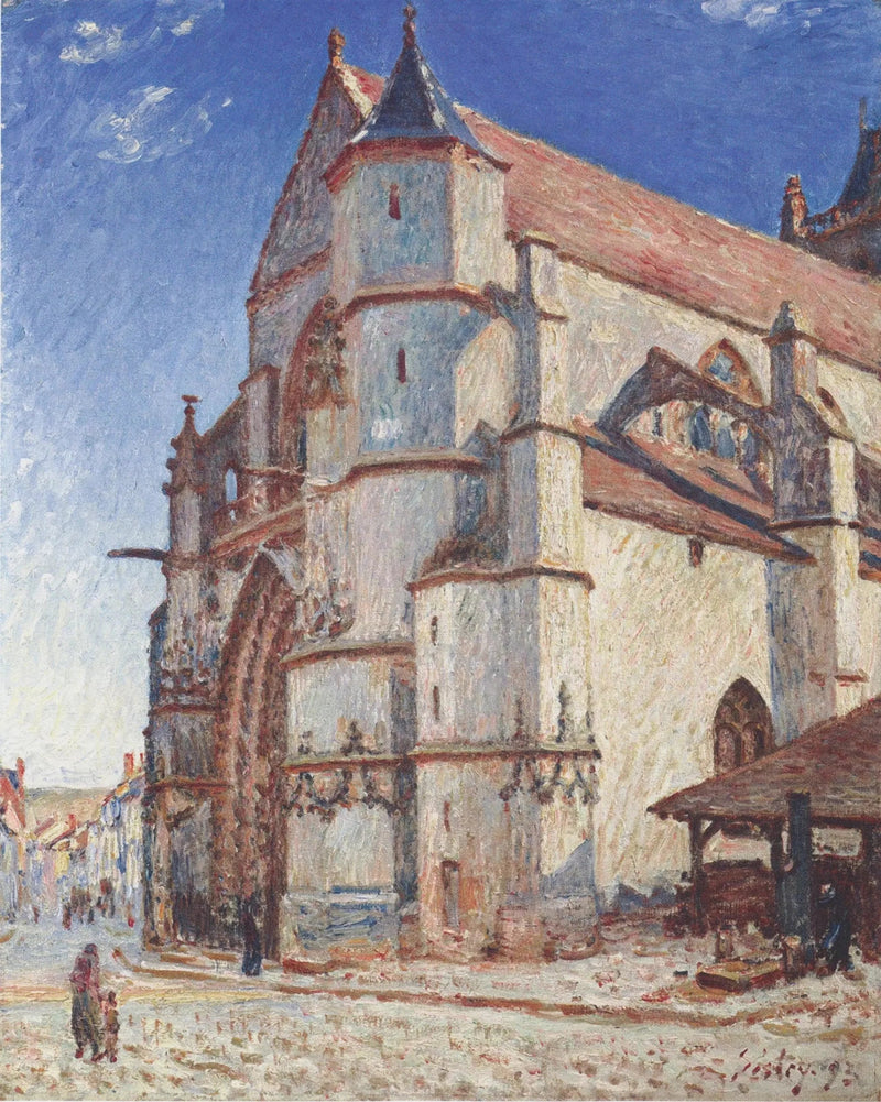 A Igreja de Moret ao Sol da Manhã - Alfred Sisley