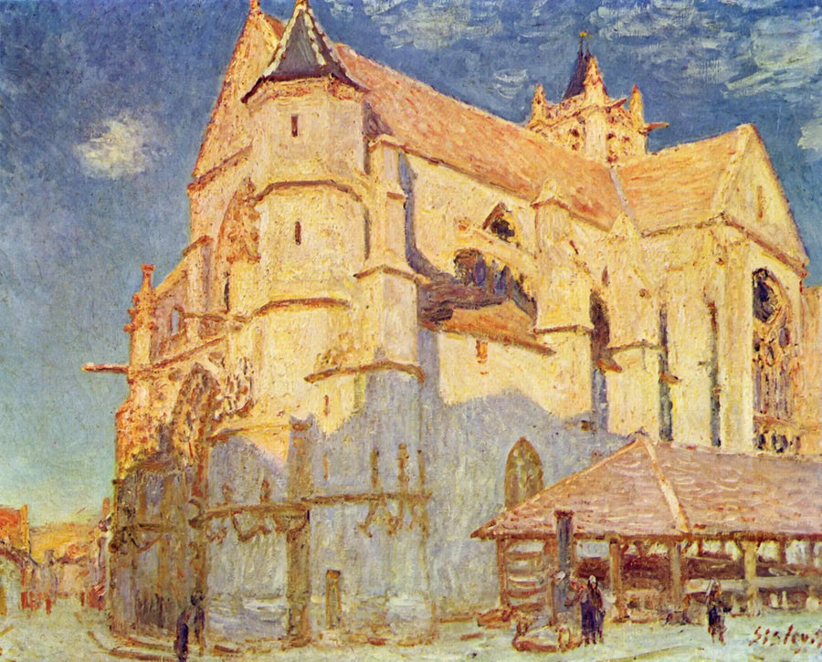 A Igreja de Moret (pleno sol) - Alfred Sisley