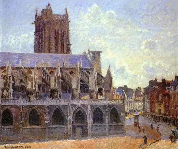 A Igreja de São Tiago em Dieppe - Camille Pissarro