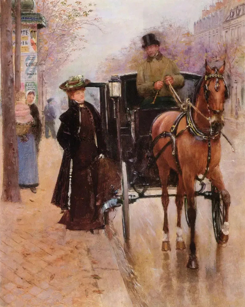 A Elegante no carruagem - Jean Béraud