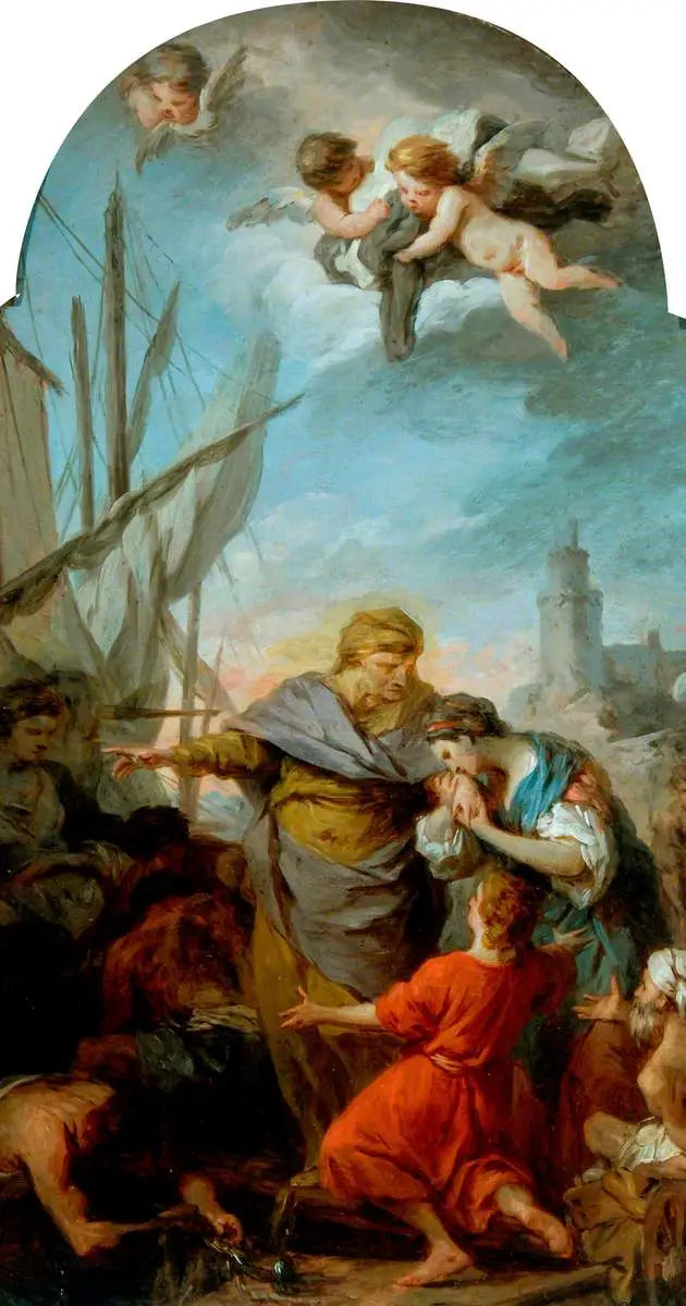 O embarque de Santa Paula para a Terra Santa - Pierre Subleyras
