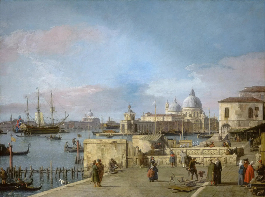 A Boca do Grande Canal a partir do Molo, Veneza - Canaletto