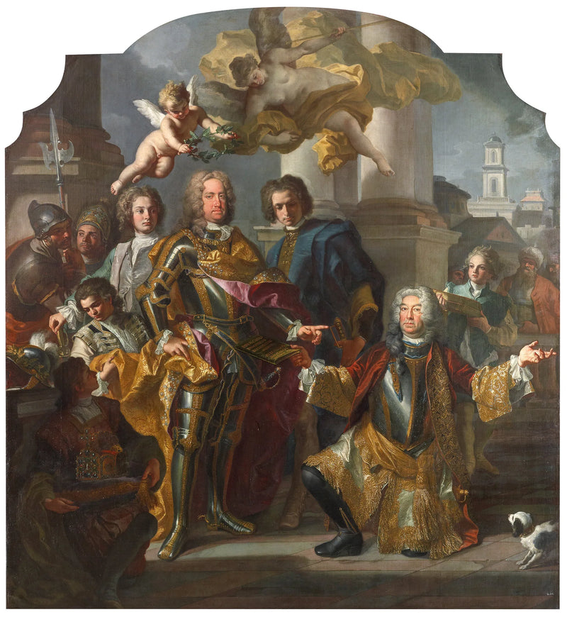 O imperador Carlos VI e Gundacker, conde Althann - Francesco Solimena