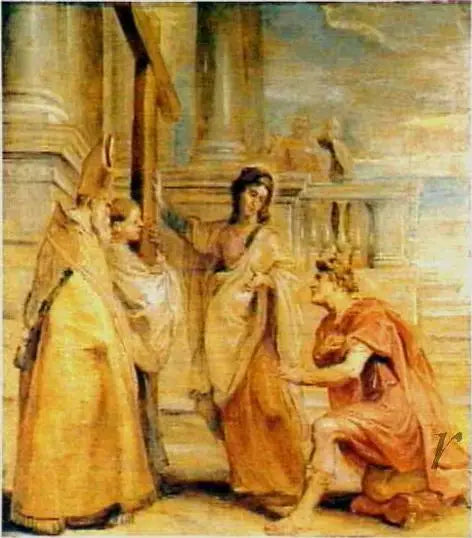 O imperador Constantino venerando a Verdadeira Cruz - Peter Paul Rubens