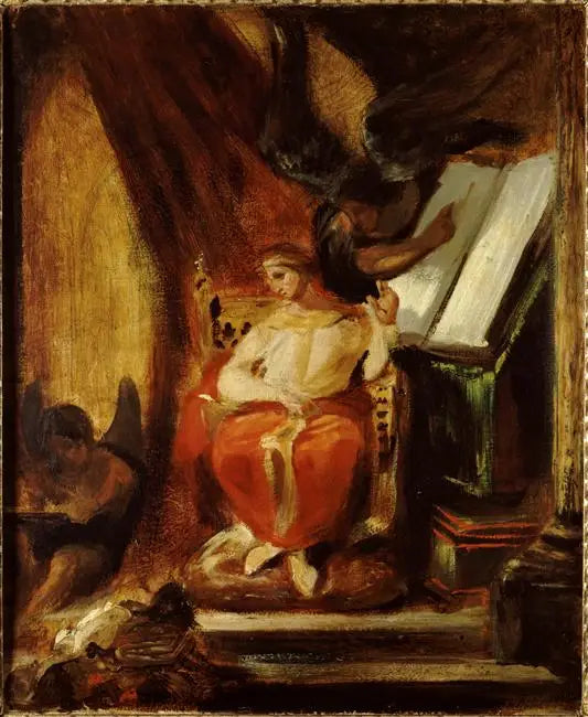 O Imperador Justiniano compondo seus institutos - Eugène Delacroix