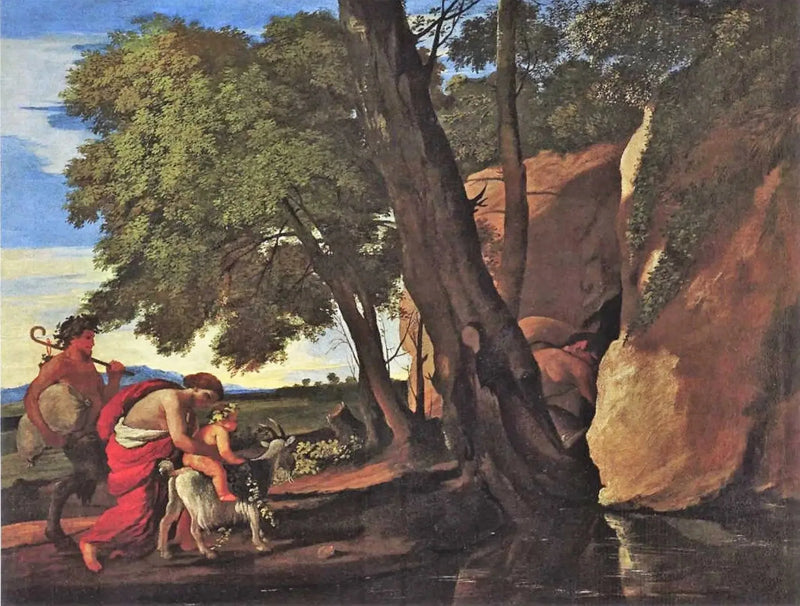 A infância de Baco - Nicolas Poussin