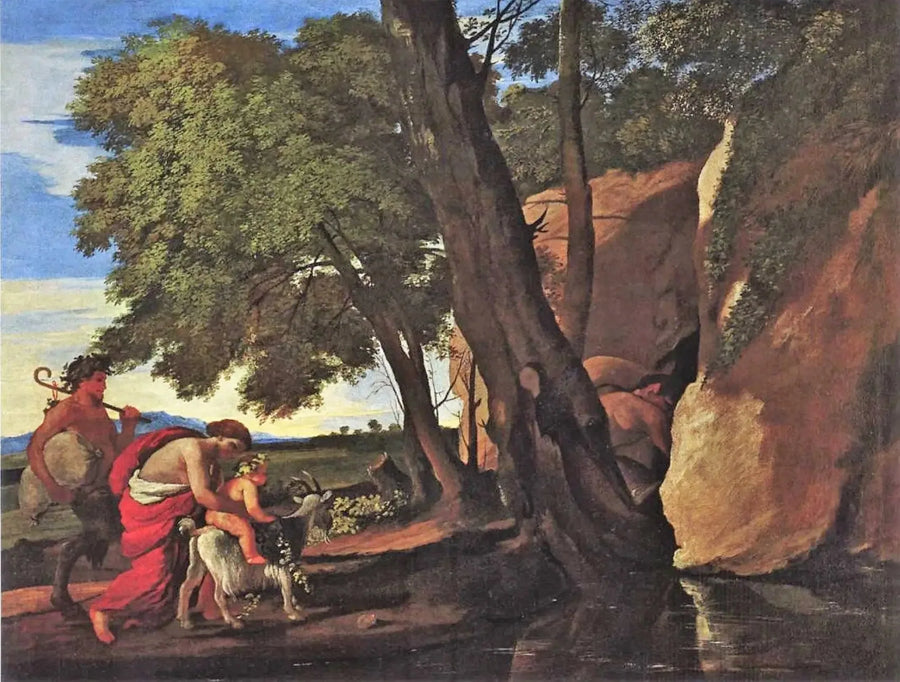 A infância de Baco - Nicolas Poussin
