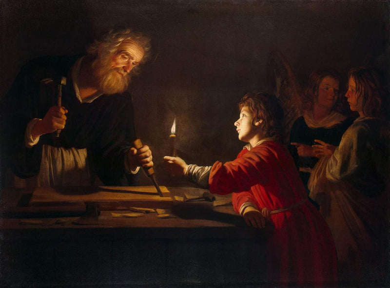 A infância de Cristo - Gerrit van Honthorst