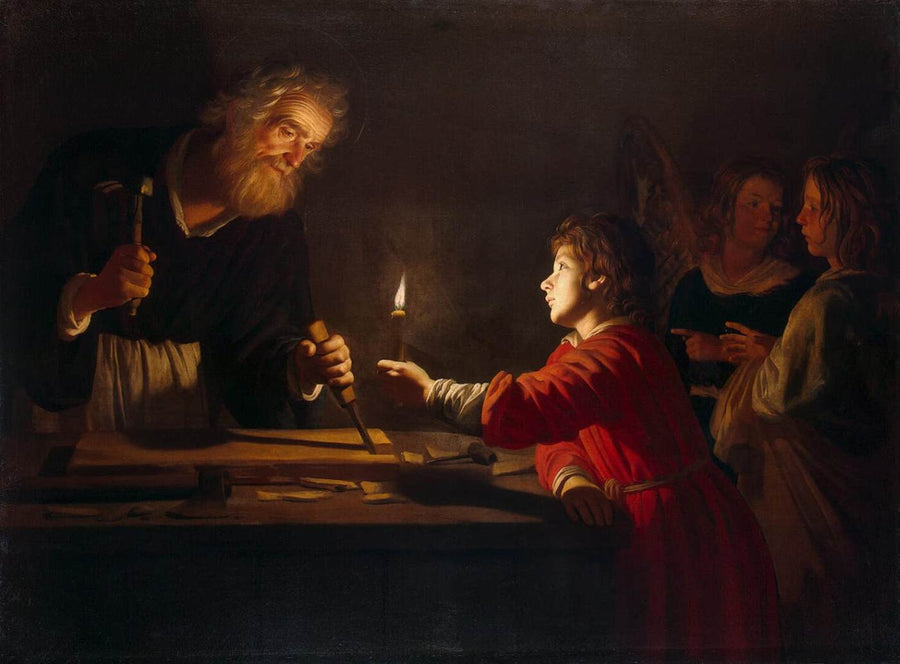 A infância de Cristo - Gerrit van Honthorst