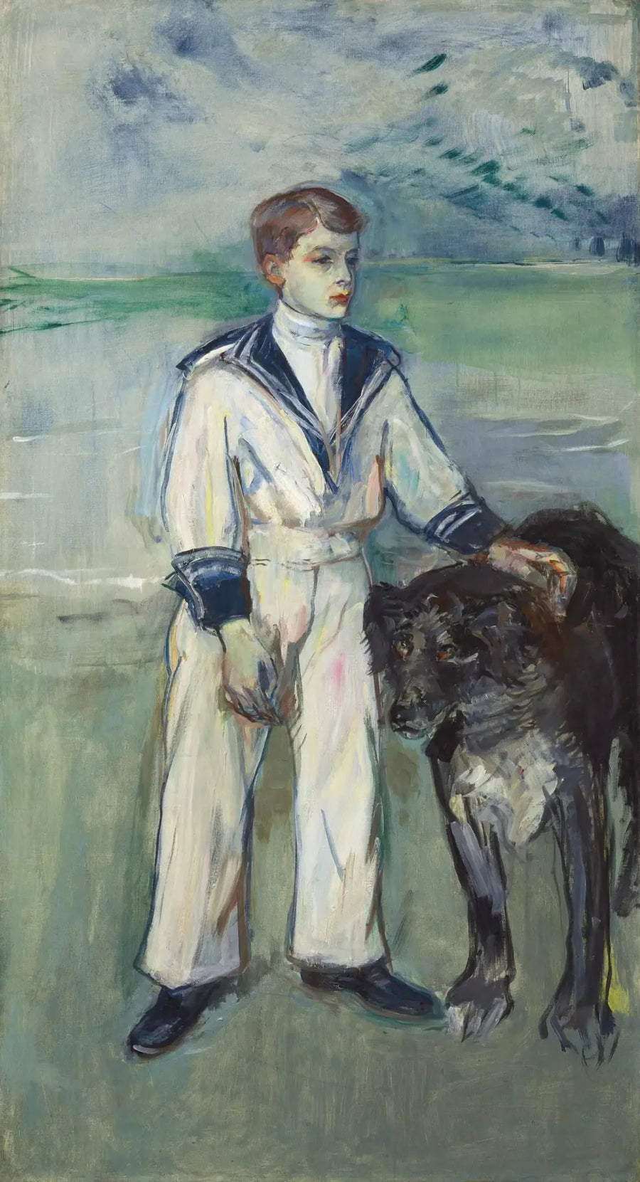 A Criança com o Cão, Filho de Madame Marthe e a Cadela Pamela, Taussat - Henri de Toulouse-Lautrec