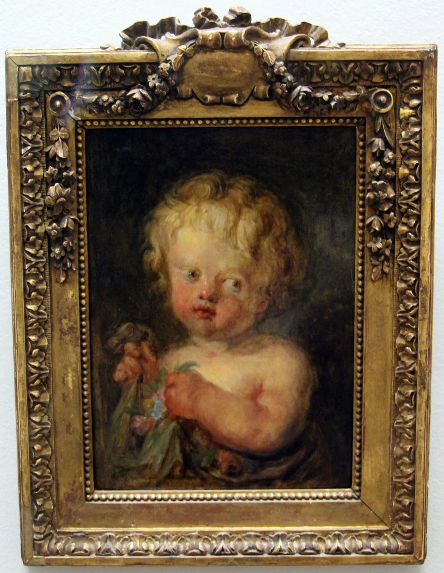 A Criança com Flores - Jean-Honoré Fragonard