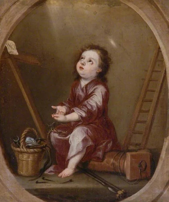L'Enfant Jésus avec la couronne d'épines - Alonso Cano image 1 copie de tableau peinte à la main