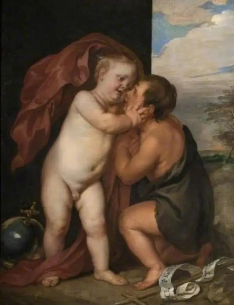 A Criança Jesus com São João - Antoine van Dyck