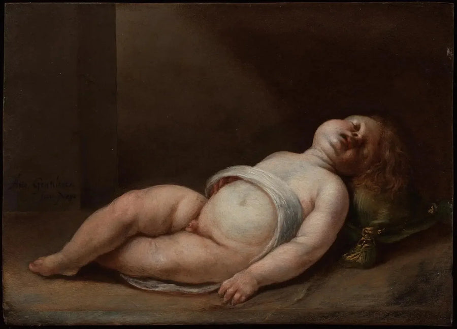 O Menino Jesus Dormindo - Artemisia Gentileschi