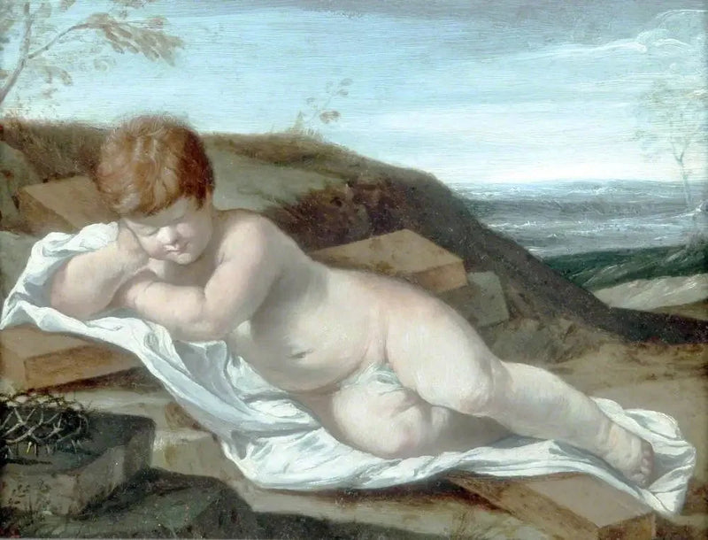 O Menino Jesus Dormindo na Cruz - Guido Reni