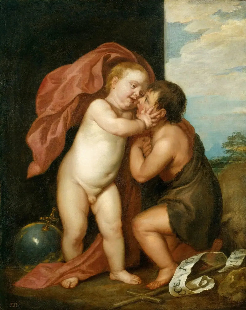 O Menino Jesus e São João Batista - Antoine van Dyck