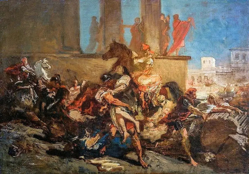 O rapto das Sabinas. - Eugène Delacroix