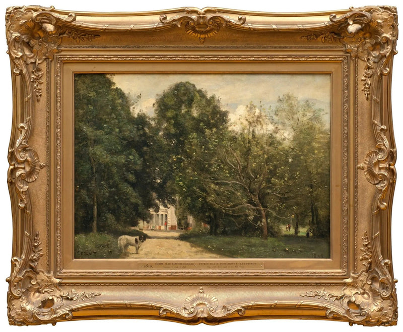 A entrada da villa do Sr. Dubuisson em Brunoy - Jean-Baptiste Camille Corot