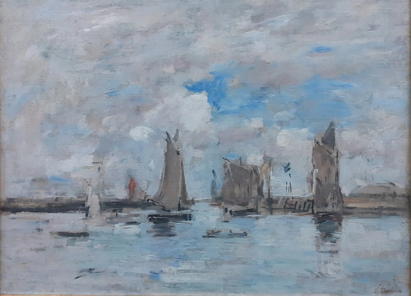 A Entrada do Porto de Trouville - Eugène Boudin