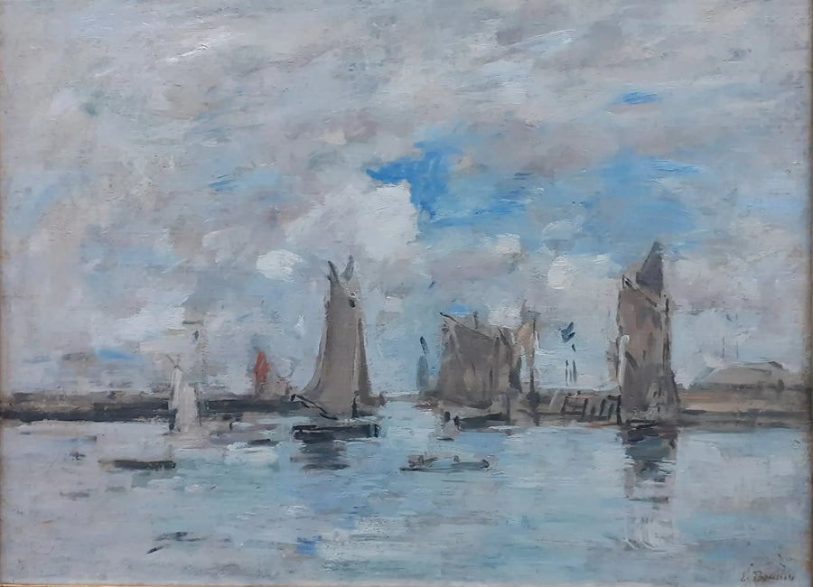 A Entrada do Porto de Trouville - Eugène Boudin