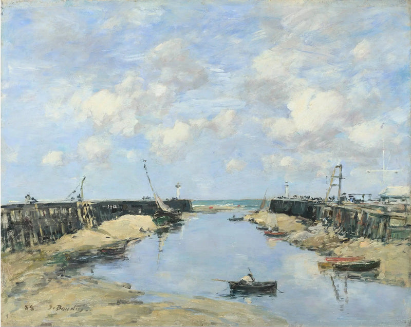 A entrada do porto de Trouville - Eugène Boudin
