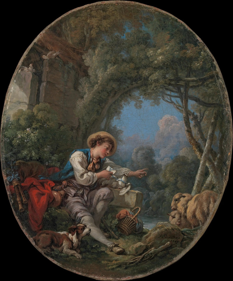 O envio do mensageiro - François Boucher