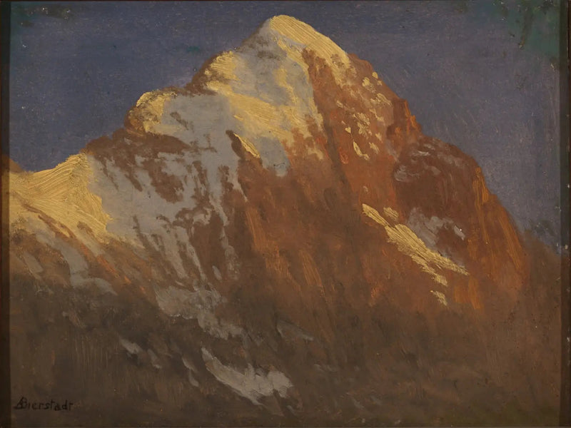 O esporão da orla ao pôr do sol, Grindelwald - Albert Bierstadt