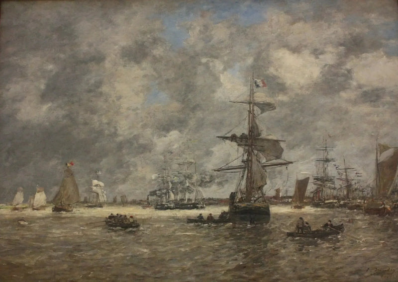 O Escalda em Antuérpia - Eugène Boudin