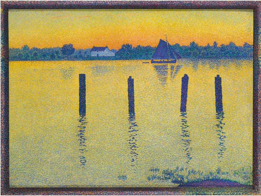 O Escalda a montante de Antuérpia, à noite - Théo van Rysselberghe