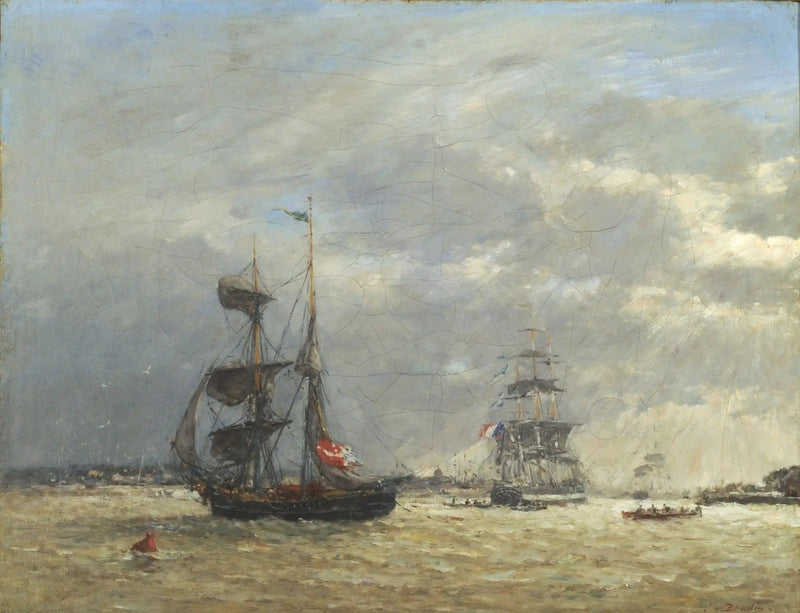 O Escaut em tempo tempestuoso - Eugène Boudin
