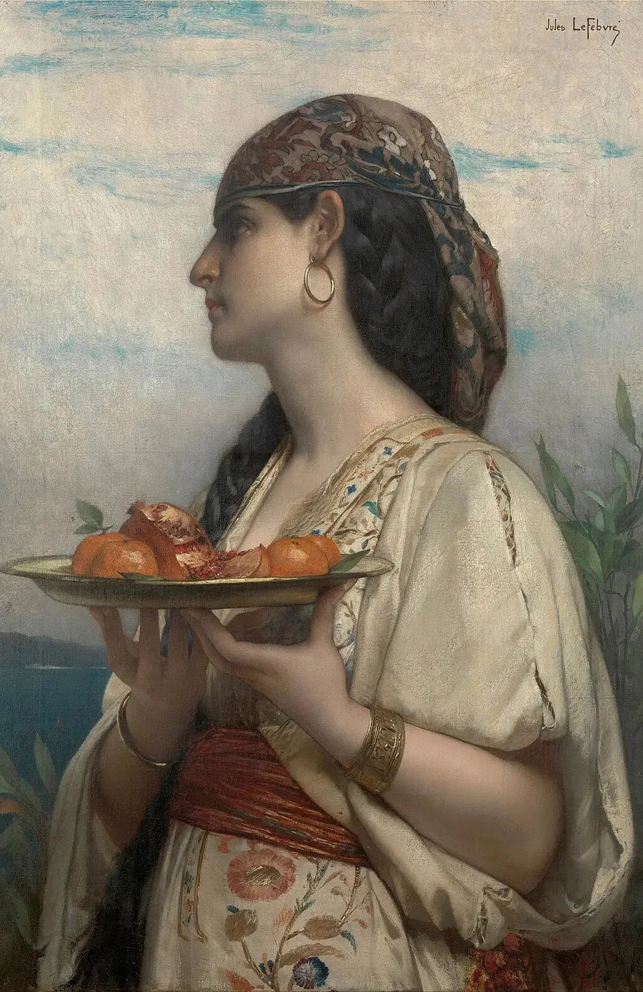 A Escrava com a bandeja de frutas - Jules Lefebvre