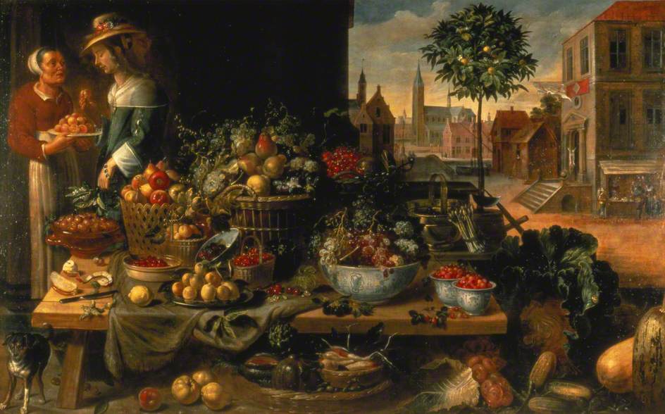 L'étal de fruits - Frans Snyders image 1 reproduction artisanale de tableau