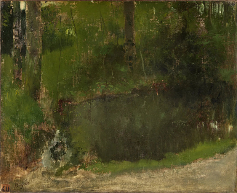 O lago na floresta - Edgar Degas