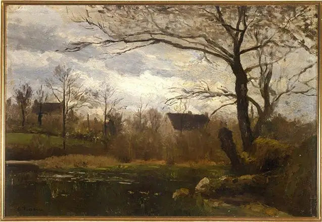 O lago de Montfoucault - Camille Pissarro