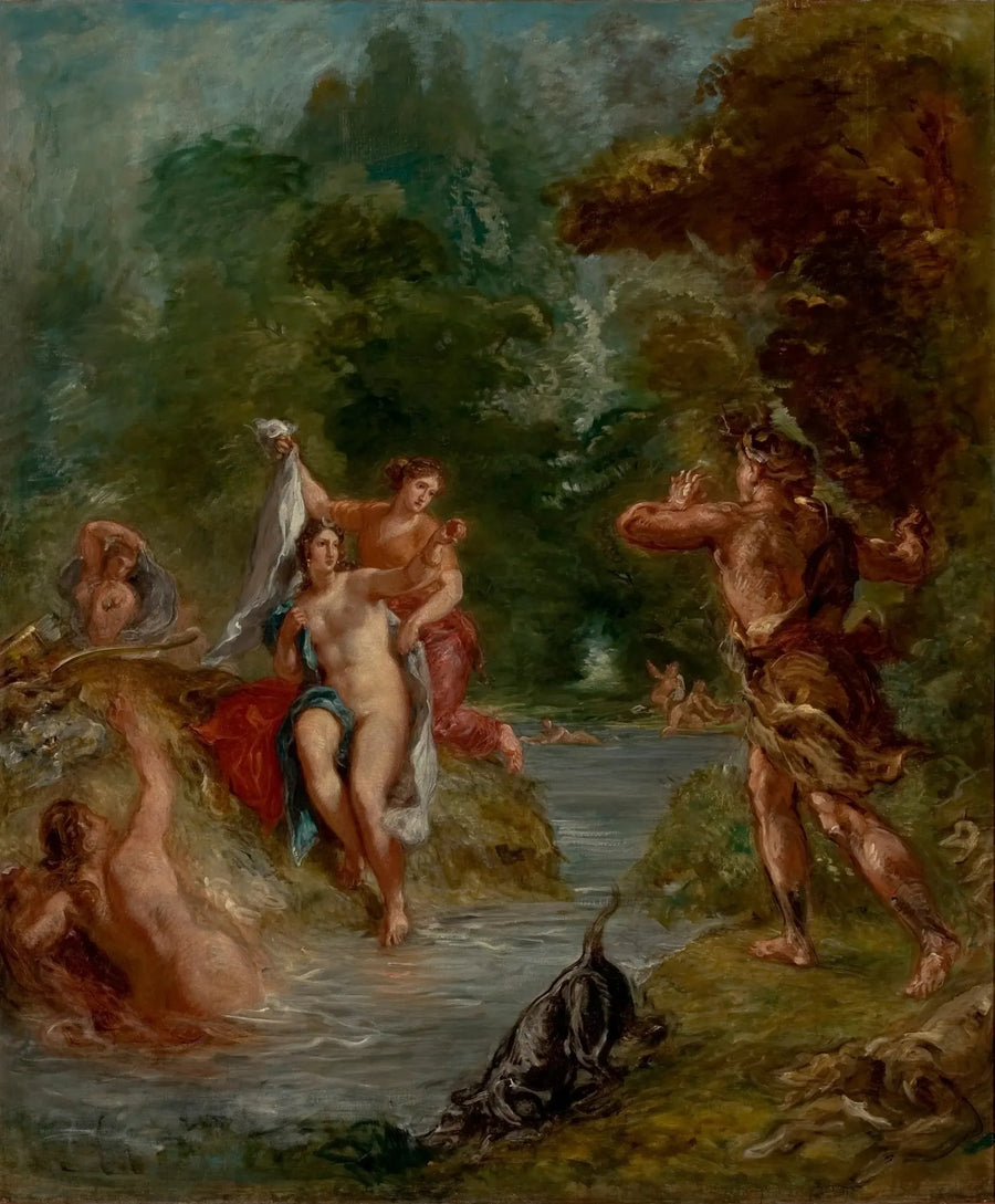 O Verão - Diana surpreendida por Actéon - Eugène Delacroix