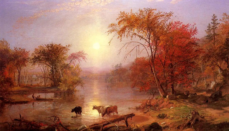 O verão indiano no rio Hudson - Albert Bierstadt