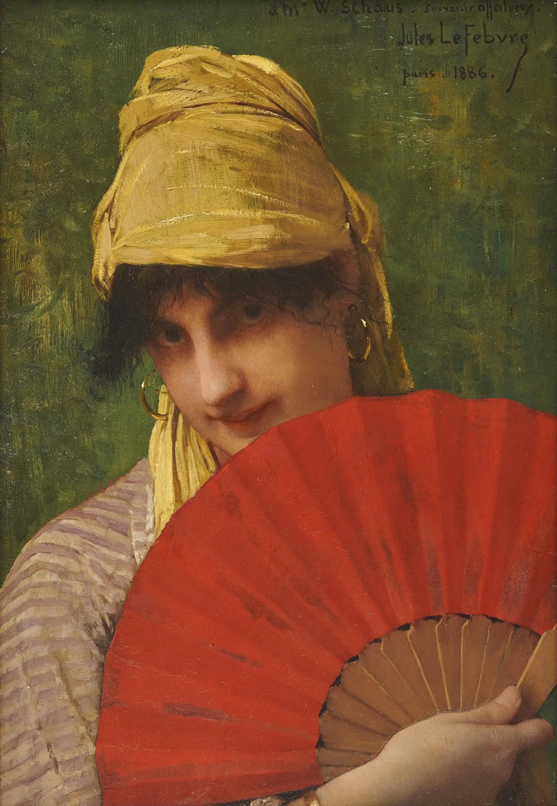 O leque vermelho - Jules Lefebvre