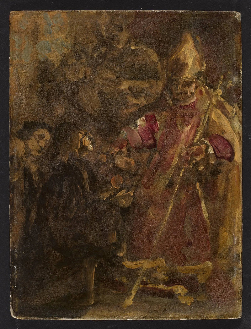 O bispo Lubrański fundou a Academia Eclesiástica de Poznań, esboço - Jan Matejko
