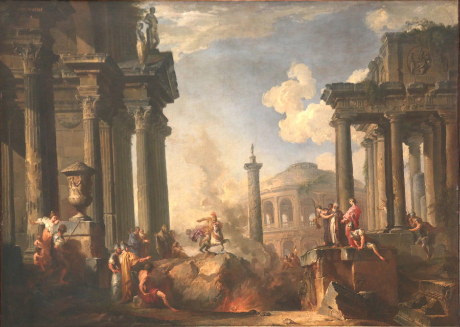 A explicação de Marcus Curtius - Giovanni Paolo Panini