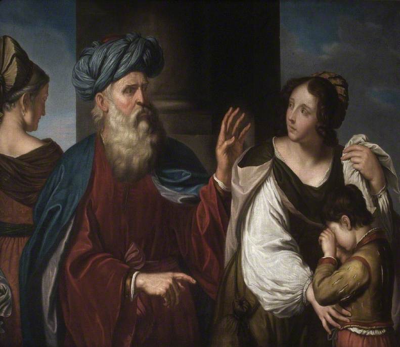 A expulsão de Agar e Ismael - Guercino