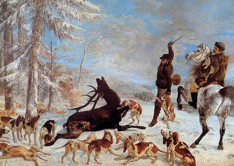 A Caçada ao Veado - Gustave Courbet