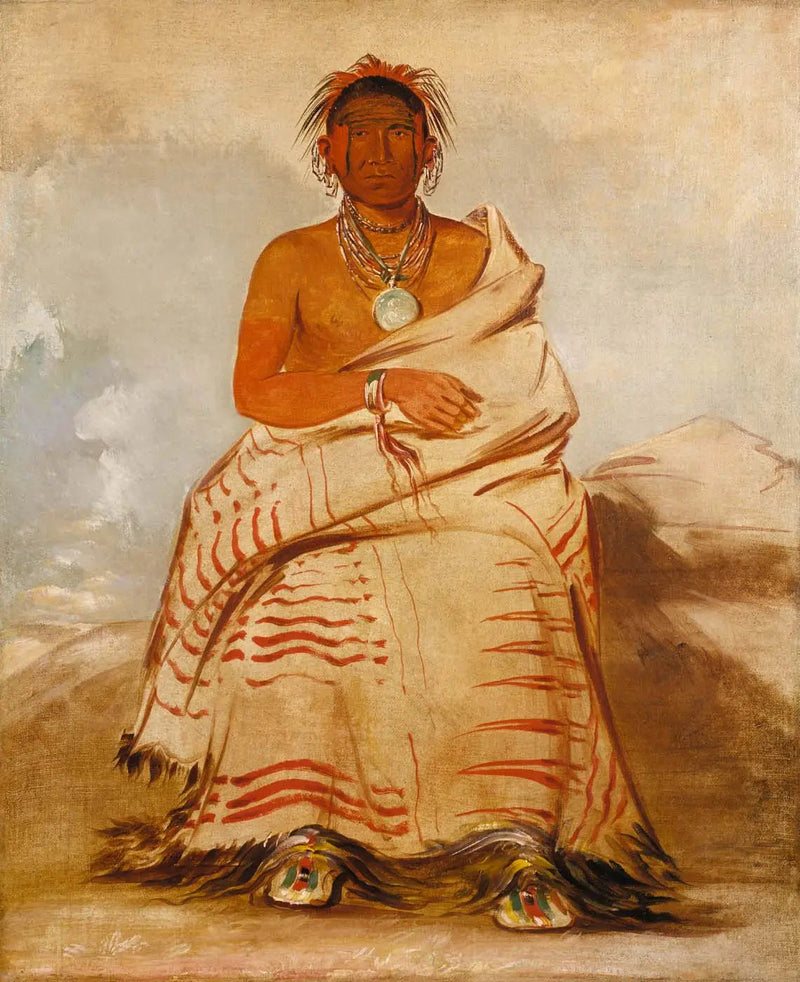O har-e-tar-rúshe, Homem de mau humor, um Skidi (Lobo) Pawnee - George Catlin