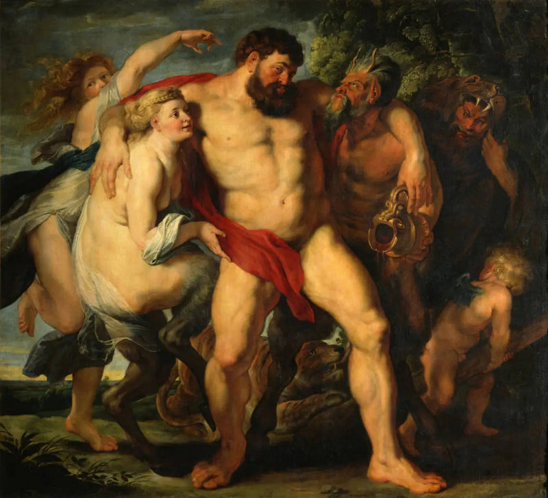 Hércules bêbado conduzido por um casal de sátiros - Peter Paul Rubens