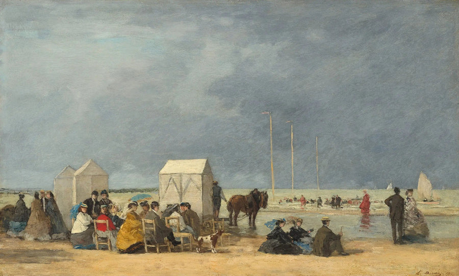 A hora do banho em Deauville - Eugène Boudin
