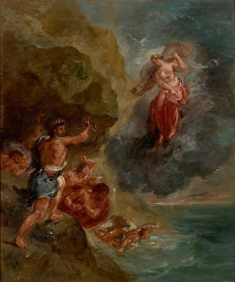 O Inverno - Juno suplica para destruir a frota de Eneias - Eugène Delacroix