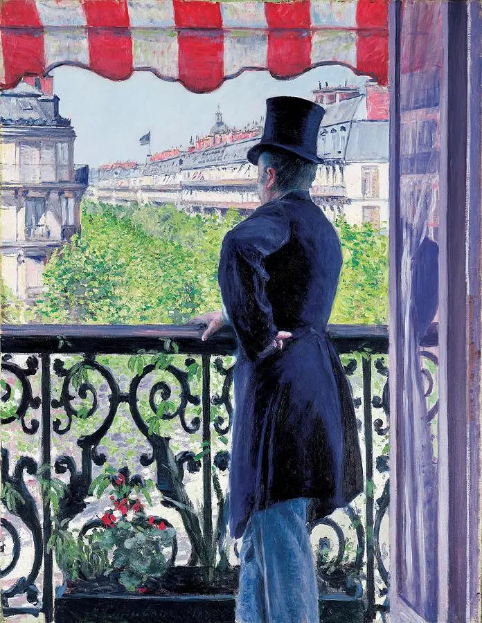 O homem na varanda, boulevard Haussmann - Gustave Caillebotte
