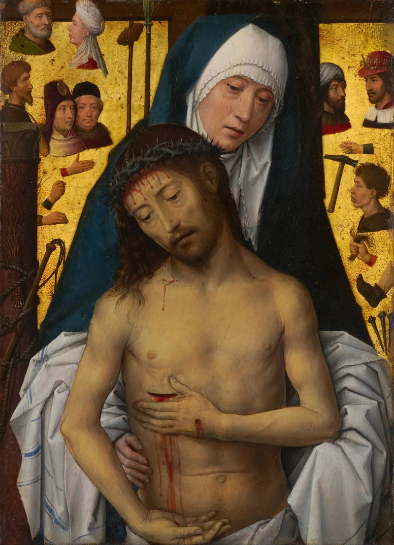 O Homem das Dores nos braços da Virgem - Hans Memling
